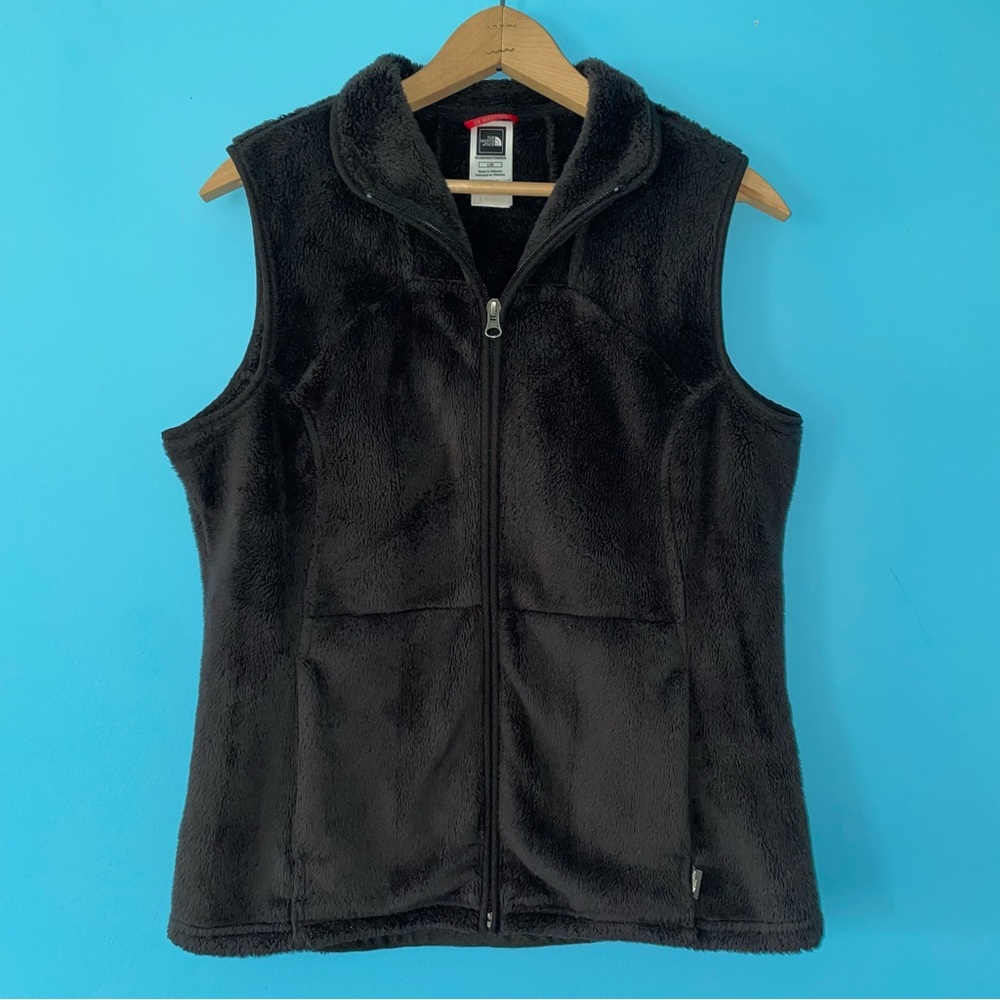 The North Face Black Fuzzy Vest Cozy Fall Winter L